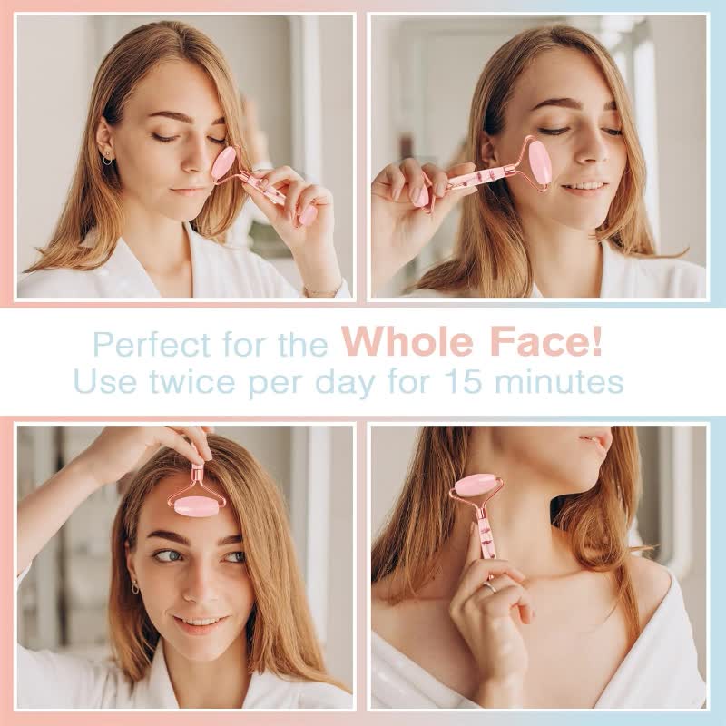 Elycura Rose Quartz Face Roller